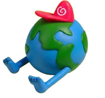 Guorld, el personaje con forma de planeta Tierra y gorra rosa